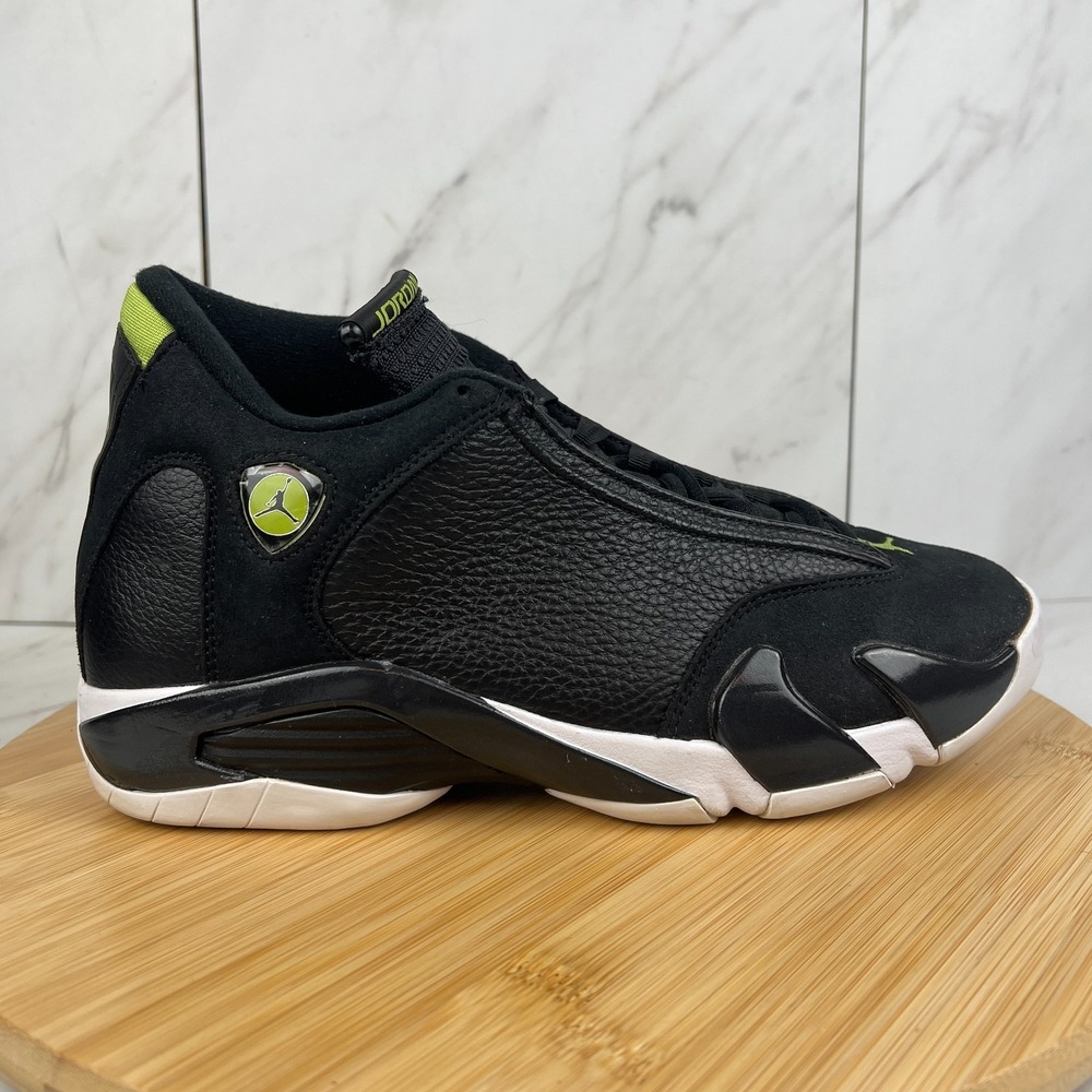 Nike Air Jordan 14 Retro Indiglo Mens Size 8.5 Black Sneakers Shoes 487471-005